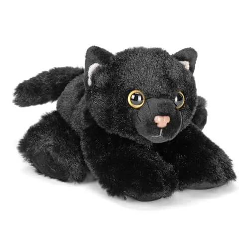 Wild Republic 18089 Plüschtier, schwarz, Schwarze Katze, 15 cm
