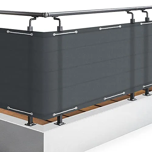 Sol Royal Balkonsichtschutz SolVision PB2 PES - Anthrazit 500x90cm - Balkonsichtschutz aus robustem Polyethylen, schützt Ihre Privatsphäre und sorgt für eine stilvolle Abgrenzung auf Ihrem Balkon.
