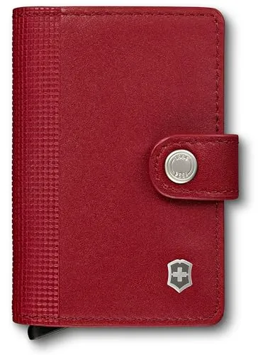 Victorinox Altius Secrid Leather Card Wallet - Victorinox Red - Portemonnaies mit RFID-Schutz und patentiertem Schnellzugriffsmechanismus für bis zu acht Karten. Ideal für sichere und reibungslose Transaktionen.