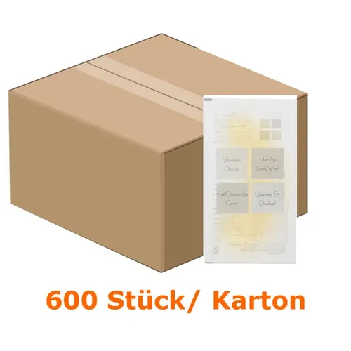 ReinigungsBerater Duschgel & Shampoo neutral 12 ml Sachets - Praktische 12 ml Sachets mit Shampoo und Duschgel. Ideal für den professionellen Einsatz oder unterwegs. 600 Stück pro Karton, schnelle Lieferung.