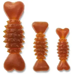 Wolters Zahnpflege-Spielzeug Hundespielzeug Pure Nature Dental Herz-Knochen braun Größe: M Maße: 14 x 5 x 4,5 cm