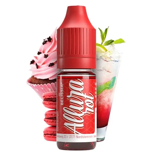 Belissia Lebensmittelfarbe Rot - 10ml flüssig & hochkonzentriert - Lebensmittelechte Speisefarbe zum Backen, Kochen, Fondant & DIY - vegan, stark färbend, geschmacksneutral