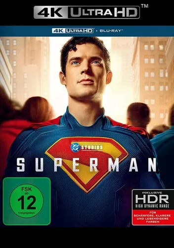 Vorbestellung: Superman (2025) - 4K Ultra HD Blu-ray - Filme - Erleben Sie den neuen Superman-Film in atemberaubender 4K Ultra HD-Qualität, FSK ab 12, mit Originalton und deutscher Synchronisation, ab dem 16.10.2025 erhältlich.