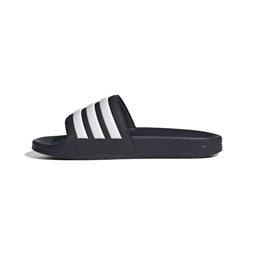 adidas Adilette Shower Sandalen - Dunkel Blau - Größe 9 - Badeschuhe mit bequemem Fußbett, ideal für den Einsatz im Schwimmbad oder zu Hause.