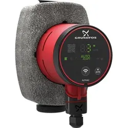 Grundfos Hocheffizienz-Umwälzpumpe Alpha3 25-40 130 mm - Kreiselpumpe mit Wärmedämmschale, energieeffizient und optimal für Heizungsanlagen geeignet.