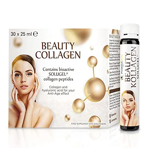 Beauty Collagen Hyaluron Solugel Ampulle 750 ml - Kollagenprodukte für straffe Haut und natürliche Feuchtigkeitsversorgung dank bioaktiver Hyaluronsäure.