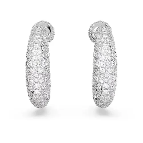 Orecchini pendenti Luna Luna, Bianchi - Swarovski 5666179 - Elegante Ohrringe mit funkelnden Swarovski-Kristallen, perfekt für besondere Anlässe. Größe: 2,5 x 0,7 cm, leicht und angenehm zu tragen.