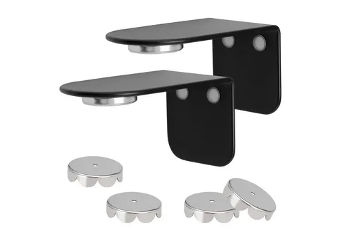 bremermann Seifenhalter 2er-Set PUREZZA, schwarz - Seifenschalen – Magnet-Seifenhalter für lufttrocknende Seife, einfache Montage ohne Bohren, langlebig und hygienisch