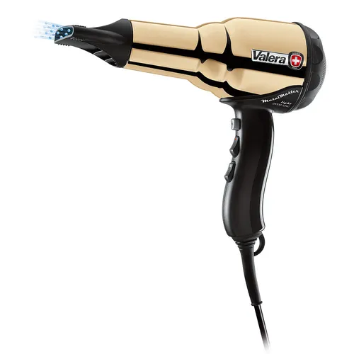 Valera Fön Swiss Metal Master Light gold - Profi-Haartrockner mit über 1800 Watt Leistung, 2 Geschwindigkeits- und Temperaturstufen sowie Cool-Tip-Spitze für sicheres Styling. Ideal für den professionellen Einsatz.