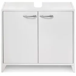 DEINE TANTE EMMA 935-101 Marbella Weiß WBU Waschbeckenschrank - Unterschrank fürs Bad mit 2 Türen, ideal zur optimalen Raumausnutzung und in modernem Weiß für ein stilvolles Badezimmer.