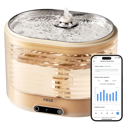Enabot Trinkbrunnen für Katzen - Kabelloser Trinkbrunnen mit 2L Volumen, ultrasilent Pumpe und Bewegungsmelder - ideal für die gesunde Hydration Ihrer Katze.
