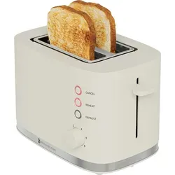 KitchenBrothers Retro Toaster - 870W - 6 Bräunungsstufen - Beige - Genießen Sie perfekten Toast mit dem KitchenBrothers Retro Toaster. Mit 870W Leistung und einem breiten Schlitz ist er ideal für alle Brotarten. Praktische Funktionen wie Auftauen und herausnehmbare Krümelschublade machen ihn zum Küchenliebling.