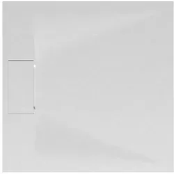 Schulte Duschwanne DWM-Tec 90x90 cm – Mattweiß mit Steinstruktur - Stilvolle Duschwanne mit rutschsicherer Oberfläche und extraflachem Design. Ideal für barrierefreien Zugang und einfache Montage. Geringes Gewicht für flexiblen Einsatz.