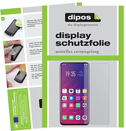 dipos I 6X Schutzfolie matt kompatibel mit Oppo Find X Folie Displayschutzfolie