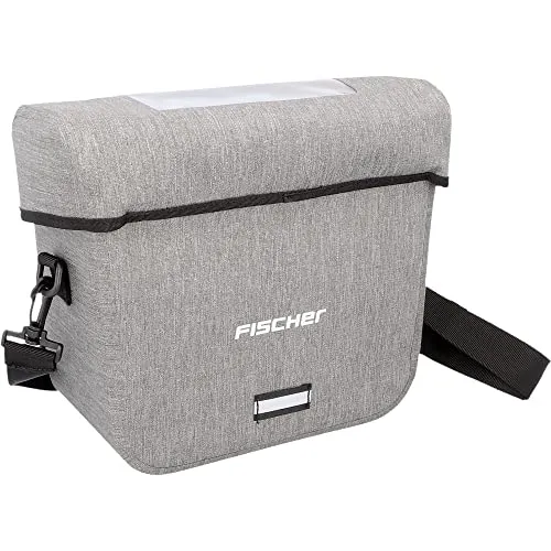 FISCHER 50652 TASCHE LENKER CITY Lenkertasche PLUS Cita - Fahrradtaschen, praktische und stylische Lenkertasche in Grau mit viel Stauraum für Ihre Fahrten in der Stadt.