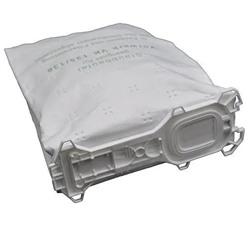 Staubsaugerbeutel, 5-lagig,aus hochwertigem Premium-Microvlies, für Allergiker geeignet, passend für Vorwerk - Kobold 135/136 / 135SC / VK135 / VK136 / FP135 / FP136 / FP135 SC (Wei) 18