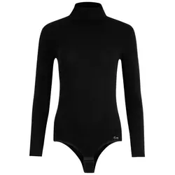 Evoni Body Langarmbody Hochkragen Schwarz XS(34) - Bequemer Langarmbody aus 95% Baumwolle, perfekt für sportliche Aktivitäten. Der Hochkragen und die atmungsaktive Materialmischung sorgen für optimalen Tragekomfort.