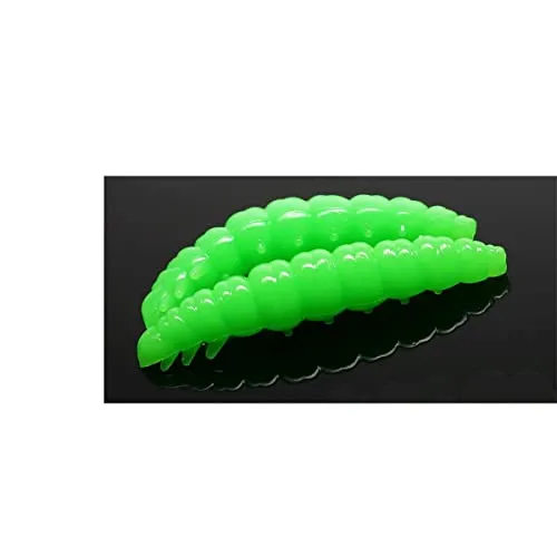 Libra Lures Larva 35 35mm 3,5cm Käse Hot Apple Green 026 5908291083977 Bienenmade zum auftreibenden Angeln Forellenangeln