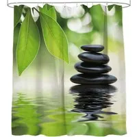 Sanilo Duschvorhang Harmony 180 x 200 cm - Duschvorhang, 100% wasserdicht mit Anti-Schimmel-Effekt, ideal für hygienische Bäder und pflegeleicht bei 30°C.