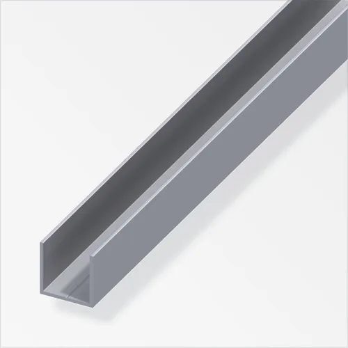 alfer Quadrat-U-Profil 35,5 x 35,5 x 1000 mm Aluminium Aluminiumprofil U Schiene