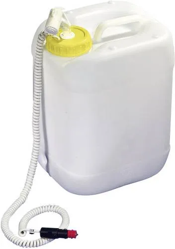 Comet 26298 Mobil-Dusche - Praktische Reisedusche für Camping und Freizeit, mit 12V Tauchpumpe für schnellen Wasserfluss und einfache Handhabung. Inkl. Weithalskanister und vielseitig einsetzbar.