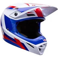 Bell MX-10 MIPS Dyno Motocross-Helm, weiss-rot, Größe XS für Männer - Leichter und komfortabler Motocross-Helm mit MIPS®-Technologie für zusätzlichen Schutz. Ideal für sportliche Fahrer, die Sicherheit und Stil vereinen möchten.