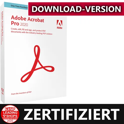Adobe Acrobat Pro 2020 Mac - Sofortdownload ohne Abo - Texterkennung & Konvertierungssoftware mit umfassenden Funktionen zum Erstellen und Bearbeiten von PDF-Dokumenten, inklusive einfacher Umwandlung von Scans in editierbare PDFs.