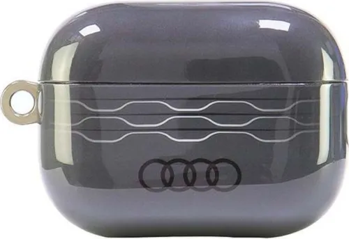 Audi Apple AirPods Pro 2 Schutzhülle Grau mit Geometric Pattern - Kopfhörer Zubehör, stilvolle und schützende Cover für Apple AirPods 2 im eleganten Audi Design mit geometrischem Muster.