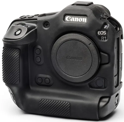EASYCOVER Silikonprotector schwarz für Canon R1 - Kameratasche mit optimalem Schutz, rutschfest und passgenau für die Canon R1, ideal für Fotografen, die ihre Kamera schützen möchten.