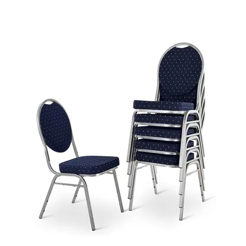 MACO Möbel Raburg Stapelstuhl 6er-Set – Gepolstert, stabil und stapelbar für Gastronomie & Events - Hochwertiger Bankettstuhl im 6er-Set, bis 150 kg belastbar. Ideal für flexible Raumkonzepte in Gastronomie, Hotels und Konferenzen. Gepolsterte Sitzfläche für hohen Komfort bei langen Veranstaltungen.