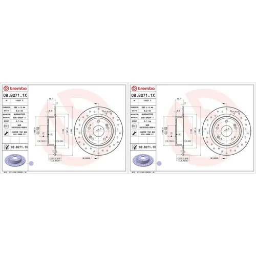 BREMBO Gelochte Bremsscheibe 282mm für ACURA, HONDA, PROTON - Bremsscheiben für ACURA und HONDA, gelocht für verbesserte Bremsleistung, Außendurchmesser 282 mm, ideal für sportliches Fahren und hohe Sicherheit.