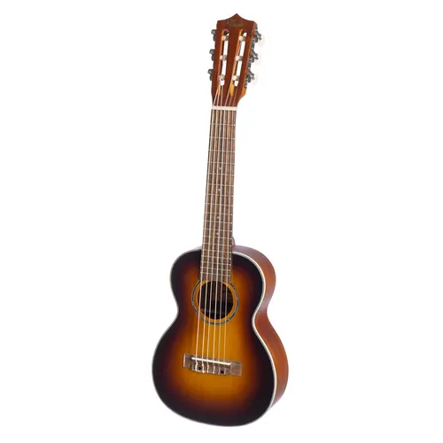 Fame Deluxe Guitarlele Tenor Ukulele - Ukulele mit kompakter Bauform, ideal für Reisen. Fichtendecke und Mahagoni Korpus sorgen für warmen Klang. 431mm Mensur und Walnussgriffbrett ermöglichen einfaches Greifen komplexer Akkorde.