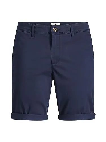 Jack & Jones PlusSize Chinoshorts BOWIE SHORTS, Navy Blazer - Chinoshorts in modischem Navy Blazer, aus elastischem Baumwollmaterial für optimalen Tragekomfort. Ideal für lässige Sommerlooks und vielseitig kombinierbar.