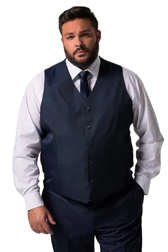 Men Plus Steppweste Businessweste Florenz Baukasten blau|schwarz 60 - Elegante Steppweste in navy blau, ideal für das Business-Outfit. Aus 100% Polyester gefertigt, bietet sie hohen Tragekomfort und ist maschinenwaschbar.