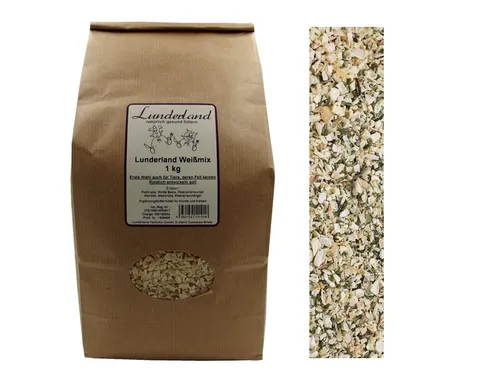 Lunderland Weißmix 1kg getreidefreier Mixer zur Fleischfütterung für Hund  Katze