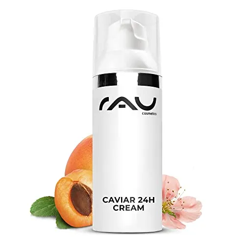 RAU Caviar 24h Creme 50 ml - Intensiv Feuchtigkeitscreme mit Kaviarextrakt - Tagespflege für trockene Haut, die langanhaltende Feuchtigkeit und Anti-Aging Vorteile durch Kaviarextrakt und Hyaluronsäure bietet.