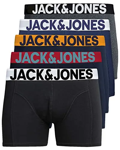 JACK & JONES Herren Boxershorts 5er Set - Herren-Boxershorts in modischen Farben, bequem und atmungsaktiv für den ganzen Tag.