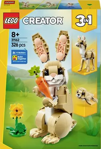 LEGO Häschen - 31162 - Erlebe kreative Abenteuer mit dem LEGO® Häschen! Baue 3 süße Tiere und fördere die Fantasie. Ideal für stundenlangen Spielspaß und kreative Entfaltung.