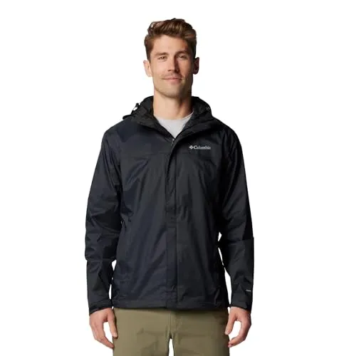 Columbia Herren Watertight 2 Jacket - Wasserdichte Regenjacke in Schwarz, XXL EU - Funktionsjacke mit Omni-Tech-Technologie für Wasserdichtigkeit und Atmungsaktivität, ideal für Outdoor-Aktivitäten und ganzjährig tragbar.
