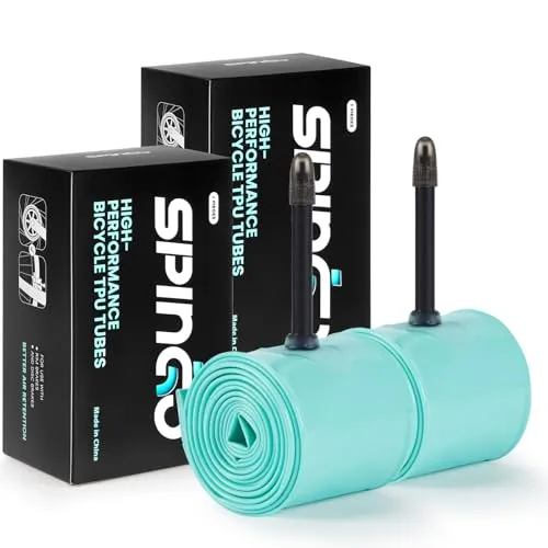 SPINGO TPU Schlauch MTB 29 Zoll/ 27.5 Zoll/ 26 Zoll TPU Fahrradschlauch 2 Pack Ultraleicht Schlauch mit Presta Ventil 48mm (MTB 29" X 2.1-2.5)