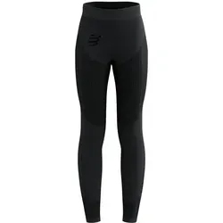 Compressport Damen On/Off Tights schwarz - On/Off Tights für dynamische Unterstützung und Komfort beim Sport. Mit innovativer Fasertechnologie, die Belüftung und Muskelunterstützung anpasst. Nahtloses Design für reibungsfreien Tragekomfort und optimale Bewegungsfreiheit.