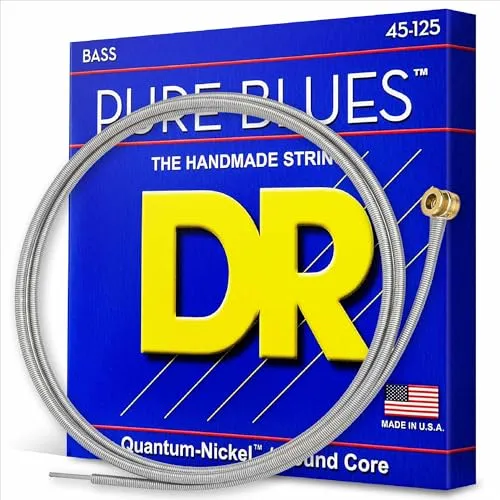 DR Strings PB545 45-125 Medium Set Handmade Pure Blues Coated 5-Saiten Bass Saiten PB5-45 Diapason long