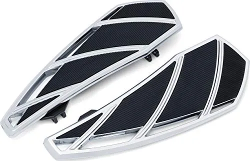 Kuryakyn 5792 Motorrad Fußsteuerungskomponent: Phantom Driver Floorboards für 1983-2019 Harley-Davidson Touring Motorräder, Chrom, 1 Paar