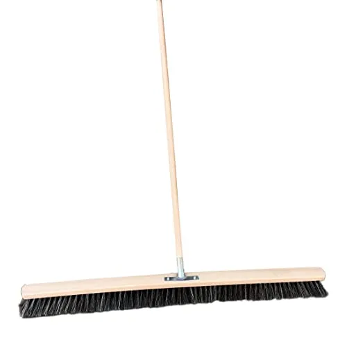 Straßenbesen 100 cm Breit & 150 cm Lang, Besen für Garage, Werkstatt, Halle oder Gehwege, Indoor & Outdoor Kehrbesen mit Bequemen Buchenholzstiel, Saalbesen