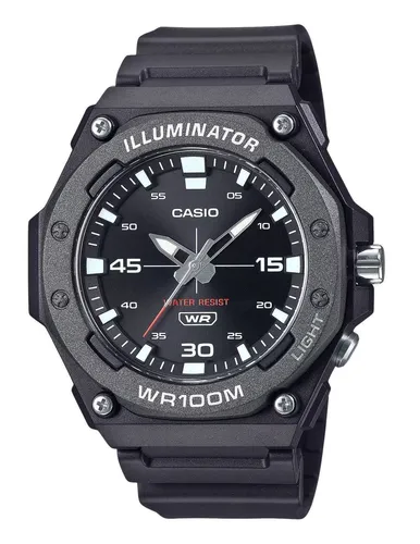 Casio Standard Quartz Casual MW-620H-1AV Herrenuhr - Armbanduhren für Herren mit 100m Wasserdichtigkeit, ideal für Sport und Freizeit. Das robuste Gehäuse aus Resin und das schwarze Design verleihen Stil und Langlebigkeit.