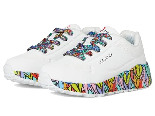 Skechers Street UNO Lite SUBTLE LOVE Sneakers Damen 314088L WMLT, Größe 35 EU - Sneaker für Damen mit Air-Cooled Memory Foam Einlegesohle und luftgepolsterter Skech-Air-Zwischensohle für optimalen Komfort und lässigen Streetstyle.