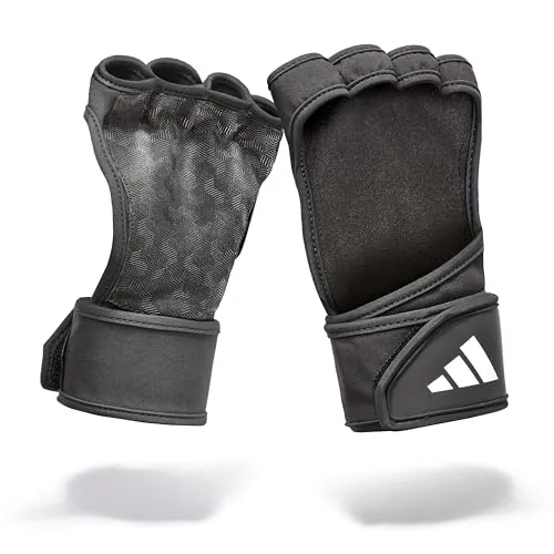 adidas Trainingshandschuhe mit offenem Rücken – XS - Kraftsport-Zubehör mit offenem Rückendesign für exzellente Belüftung und maximalen Komfort beim Training. Silikonbeschichtete Handflächen sorgen für optimalen Grip und Schutz vor Verletzungen.