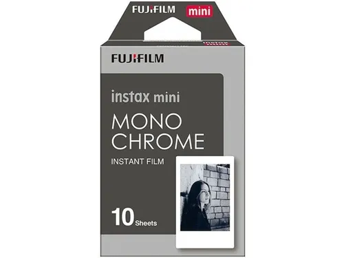 INSTAX Mini Instant Film Monochrom - 10 Schwarz-Weiß-Bilder für alle instax mini Kameras, ideal für kreative Fotografie und sofortige Ergebnisse