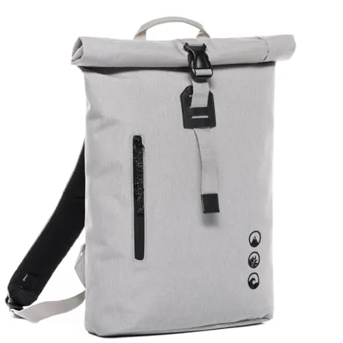 SONS OF ALOHA Roll-Top Rucksack Alani – Leichter, wasserabweisender City-Rucksack mit Laptop-Hülle - Praktischer Rucksack mit herausnehmbarer 14" Laptop-Hülle und durchdachter Fächeraufteilung. Ideal für Schule, Uni oder als Handgepäck. Leicht und aus hochwertigem, recyceltem Material.