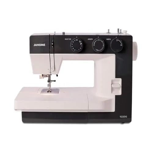 Janome Nähmaschine 1522BL (Blau) - Ideal für Einsteiger - Nähmaschinen - Die Janome 1522BL bietet einen großen Nähbereich, einfache Handhabung und 22 Nähprogramme, perfekt für kreative Projekte und Anfänger.